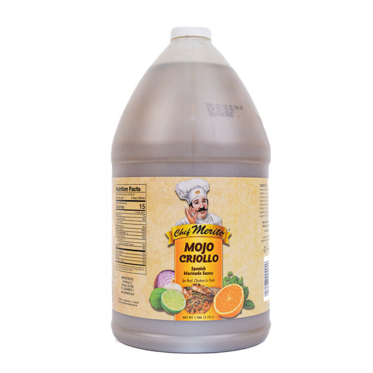 Chef Merito Mojo Criollo Spanish Marinade for Beef, Chicken, Pork 4/1 Gal