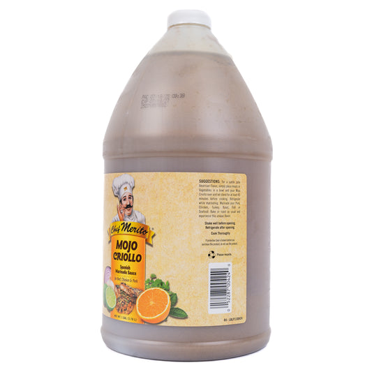 Chef Merito Mojo Criollo Spanish Marinade for Beef, Chicken, Pork 4/1 Gal