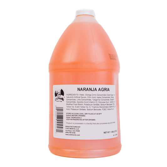Chef Merito Naranja Agria 1 Gal / 4 Bottles