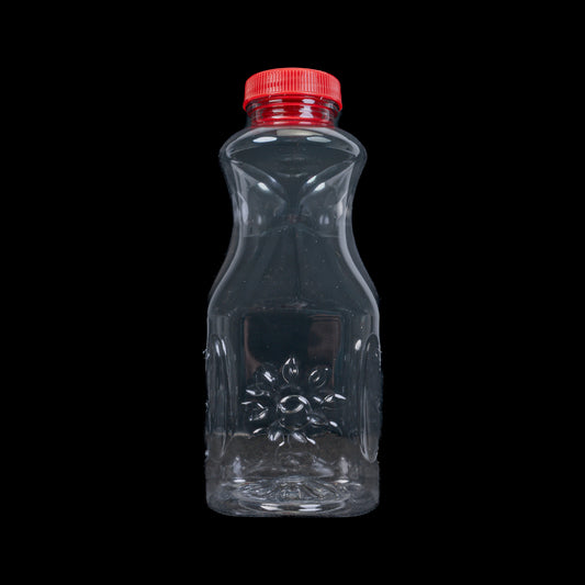 Clear Plastic Square Juice Bottle 16oz 168ct