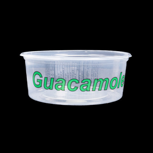 Deli Container Guacamole Print Placon Clear 8oz 500