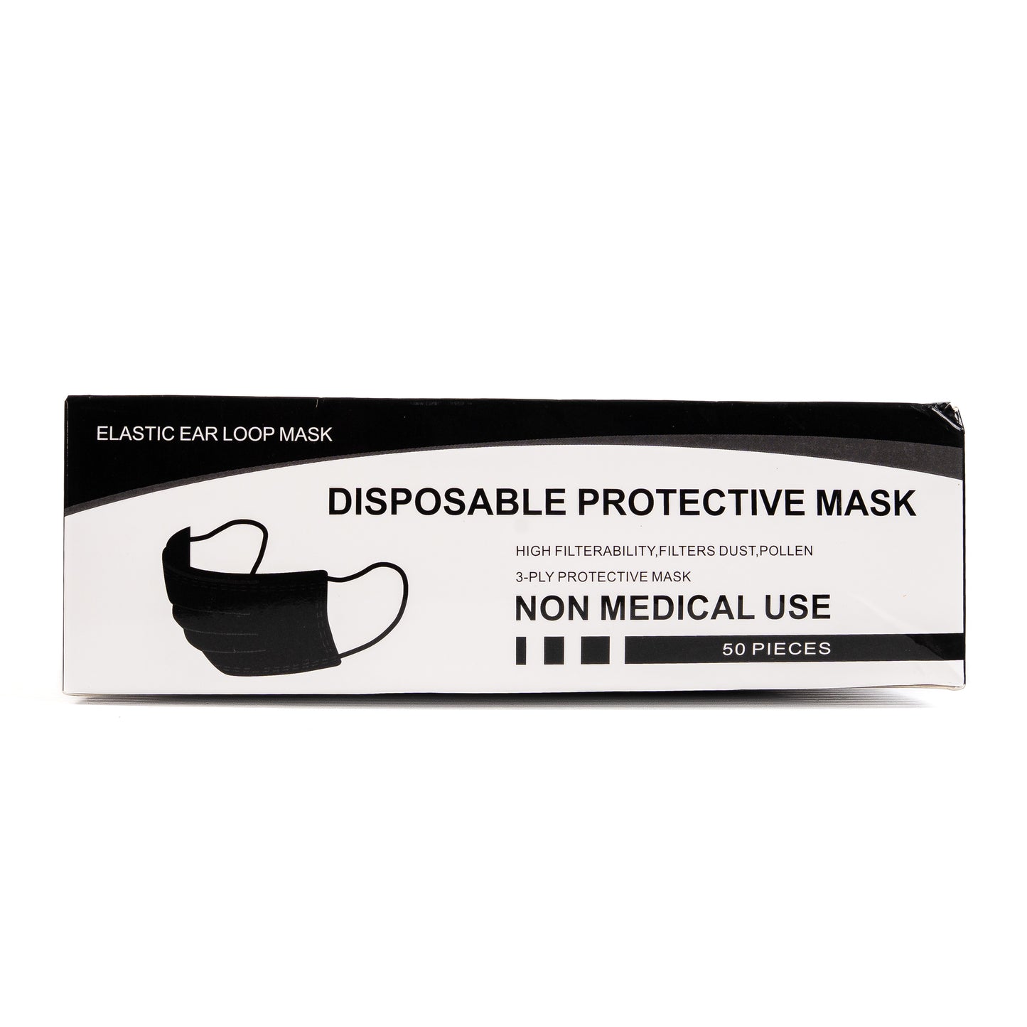 Disposable Protective Mask Non Medical Use(Mascarilla Negras)