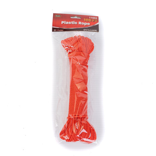 Dowin 100 ft Plastic Rope 12/Case (4 Red/4Blue/4Yellow)