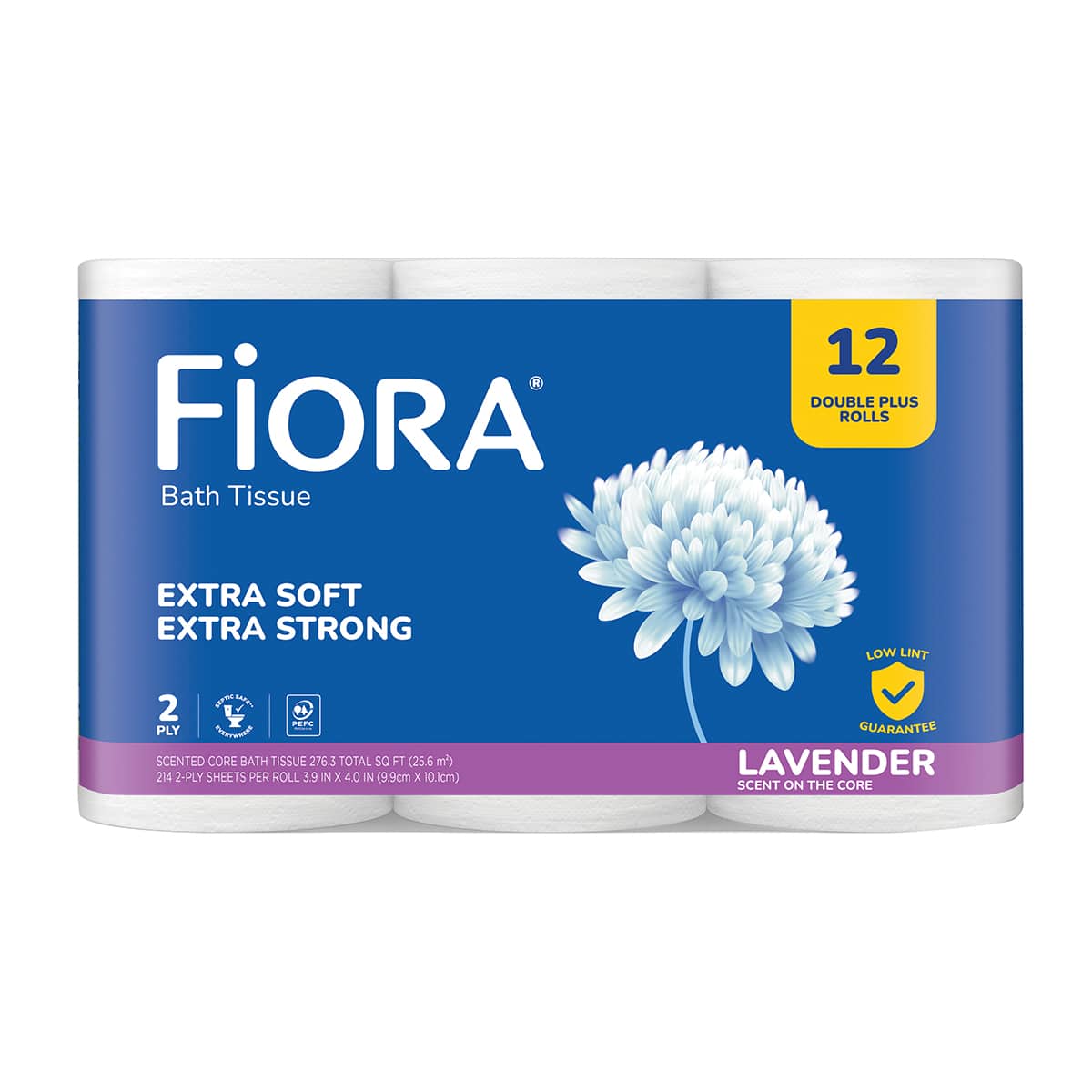Fiora Bath Tissue 4/12 Rolls Double Plus Lavander Scented