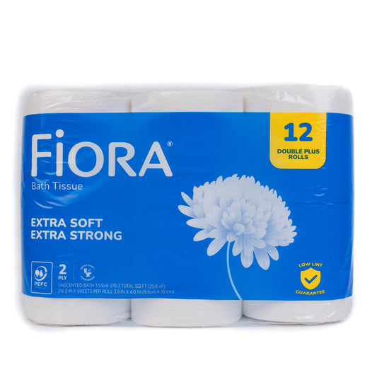 Fiora Bath Tissue 2 Ply Extra Soft & Strong 12 Rolls