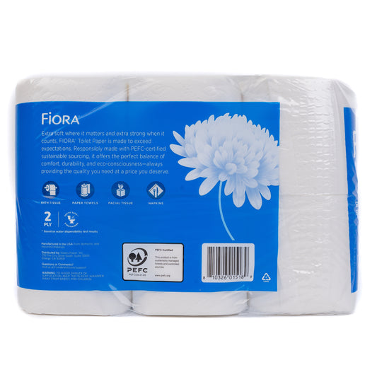 Fiora Bath Tissue 2 Ply Extra Soft & Strong 12 Rolls