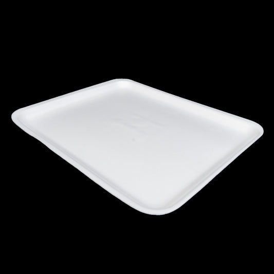 Foam Meat Tray White 12s 11" x 9" x 1/2" - 250/Case