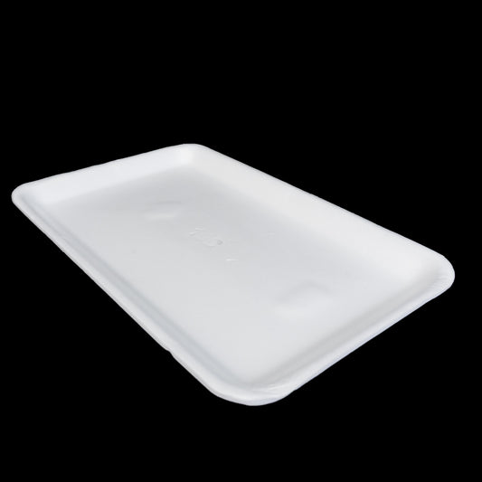 Foam Meat Tray White 16S 11 3/4" x 7 1/2" x 5/8" - 250/Case