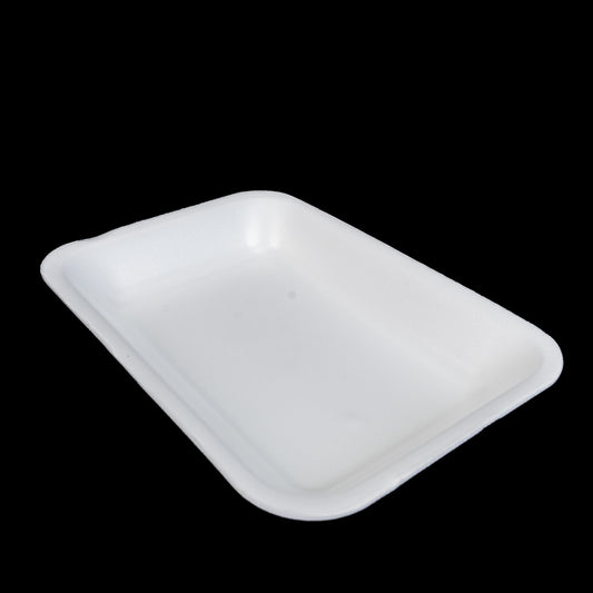 Foam Meat Tray White 2PL 8 1/4" x 5 3/4" x 3/4" - 500/Case