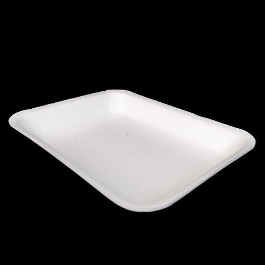 Foam Meat Tray White 4L NPX 9 1/4" x 7 1/4" x 1 1/4" - 500/Case