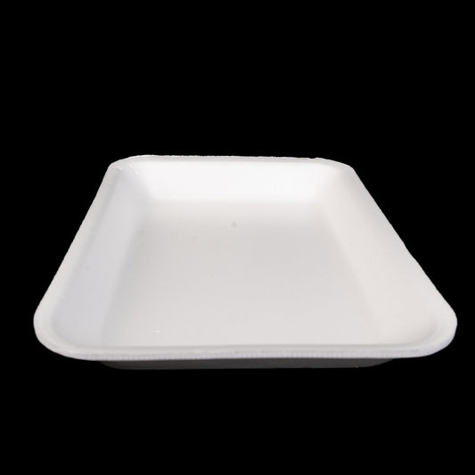 Foam Meat Tray White 4L NPX 9 1/4" x 7 1/4" x 1 1/4" - 500/Case