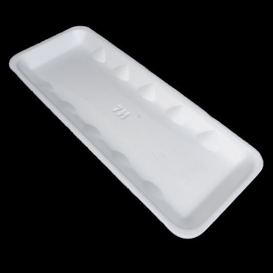 Foam Meat Tray White 7S 14 3/4" x 5 3/4" x 5/8" - 250 NPX
