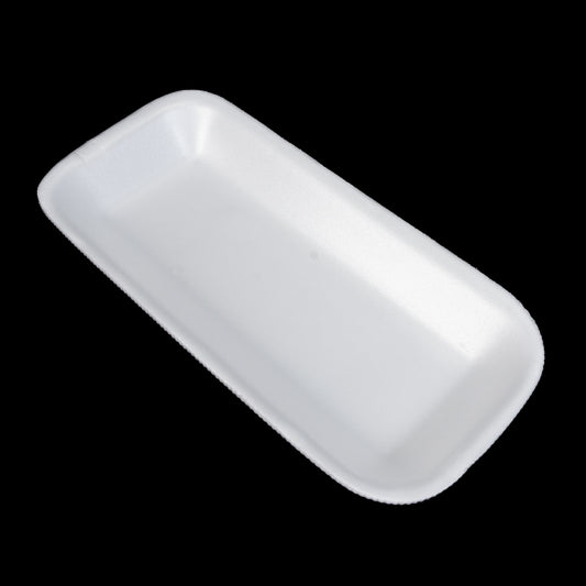Foam Meat Tray White 1.5 7 7/16" x 3 3/4" x 7/8" - 1,000/Case