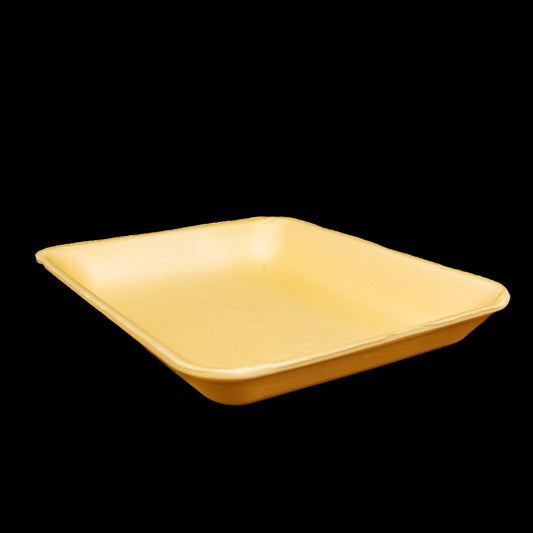 Foam Meat Tray Yellow 8PP NPX 10 1/2" X 7 15/16" x 1 3/16" - 400/Case
