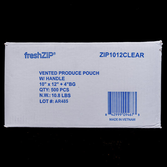 FreshZip Vented Grape Bag W/Handle 10" x 12" 500pcs/box