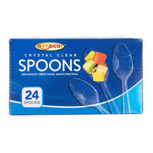 Goodco Clear Plastic Spoons (Cucharas Claras)