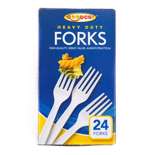 GoodCo Heavy Duty White Good Plastics Forks
