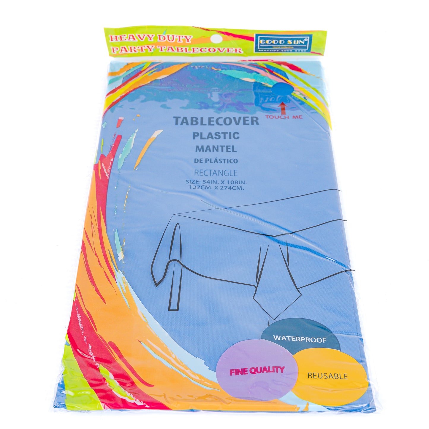 Good Sun Royal Blue Party Plastic Tablecover 54"x108" 48/CT