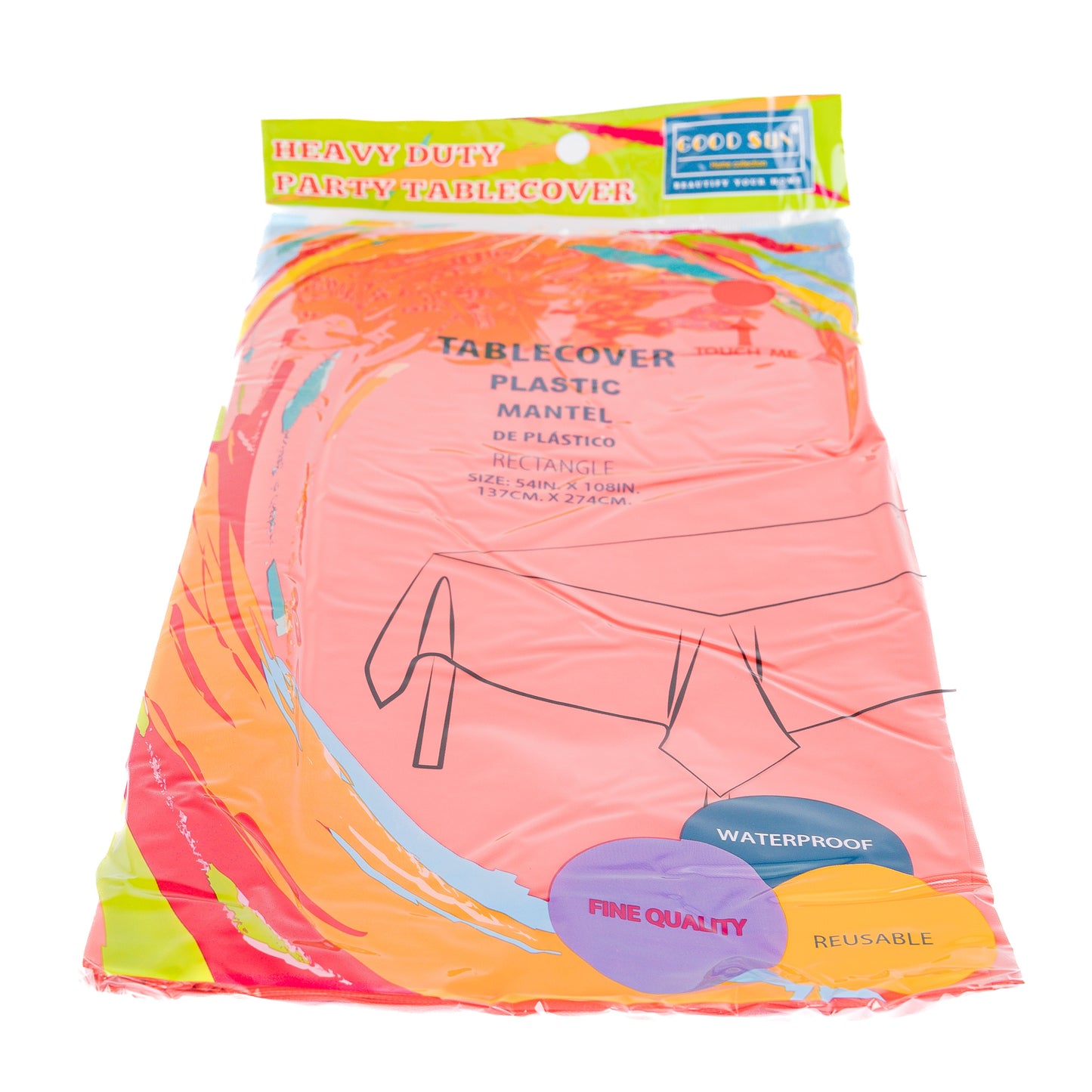 Good Sun Watermelon Party Plastic Tablecover 54"x108" 48/CT