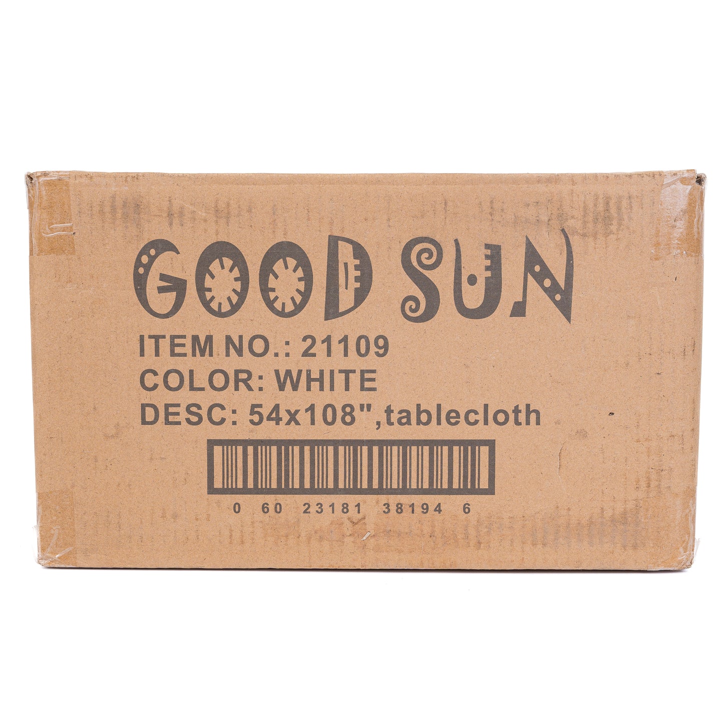 Good Sun White Party Plastic Tablecover 54"x108" 48/CT