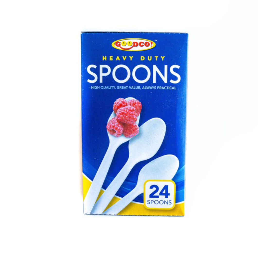 Goodco Heavy Duty White Plastics Spoons