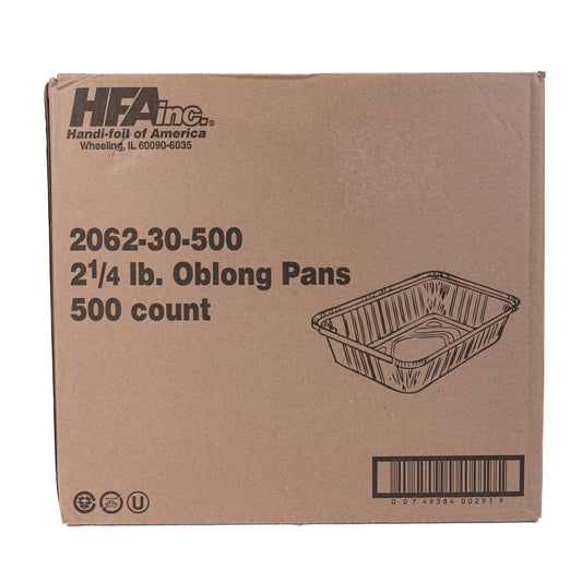 HFA 2 1/4 Lbs Oblong Pans 500ct