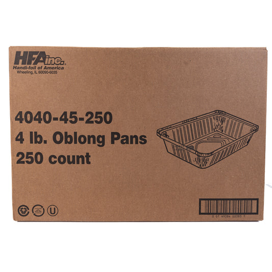 HFA 4 Lbs Oblong Pans 250ct