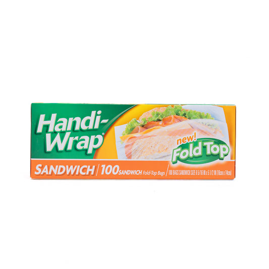 Handi Wrap Sandwich Fold Top Bags 24/ 100pcs