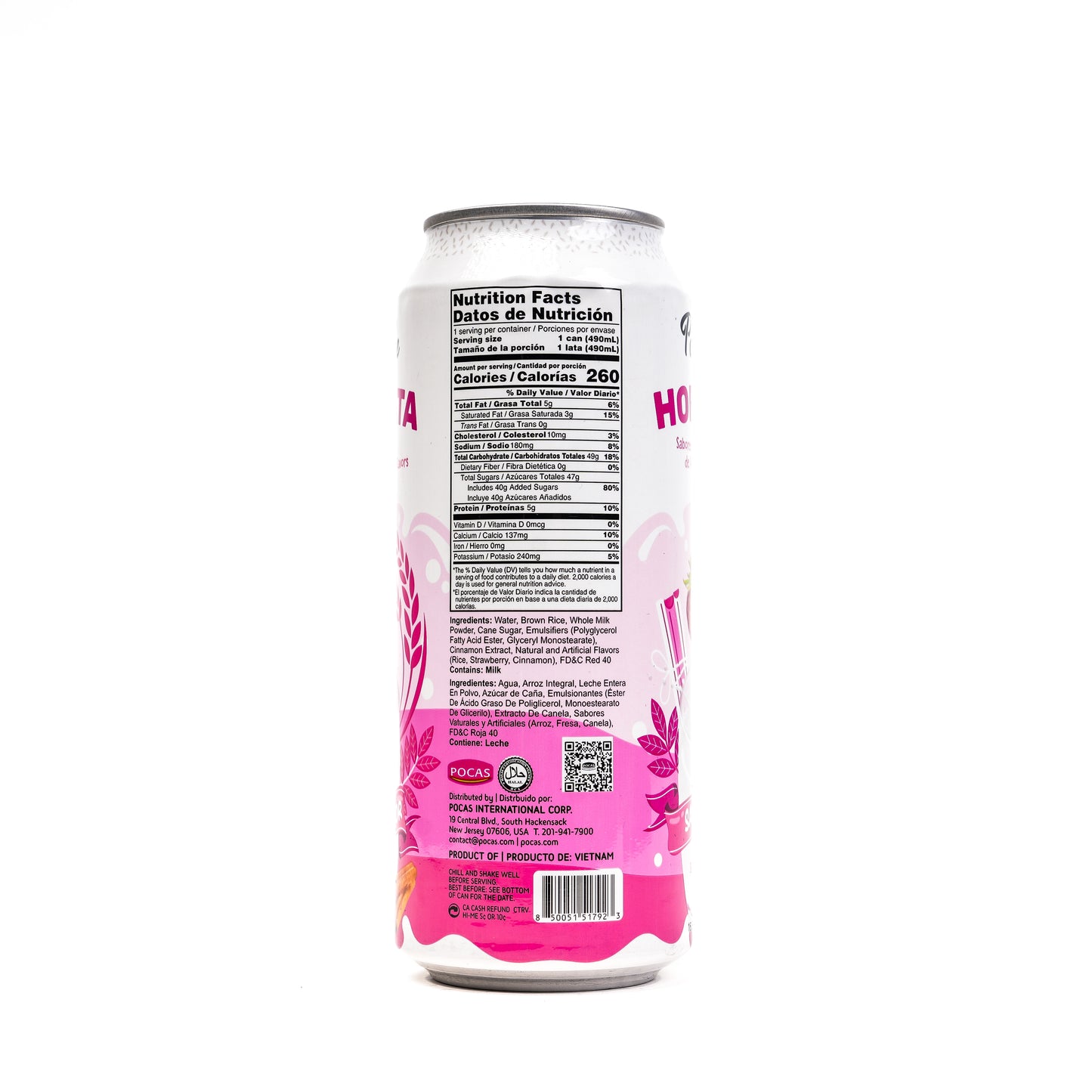 Pocasville Horchata Strawberry Cinnamon 12/490ml