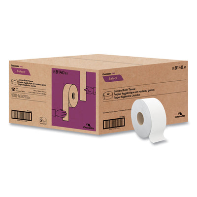 Jumbo Roll Tissue 2-Ply Jumbo Toilet 12rls Cascades