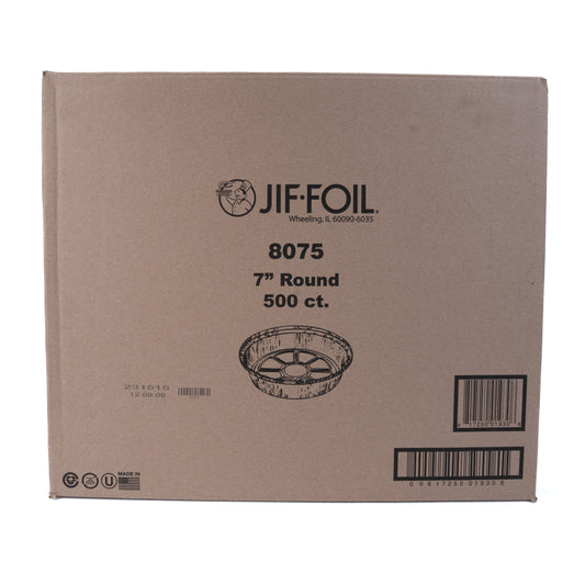 JIF FOIL 8075 Aum Cont 7" Round 500ct