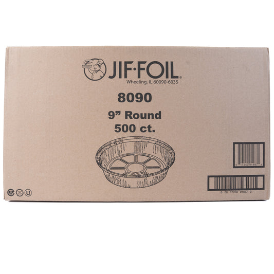 JIF FOIL 8090 Alum Cont 9" Round 500ct
