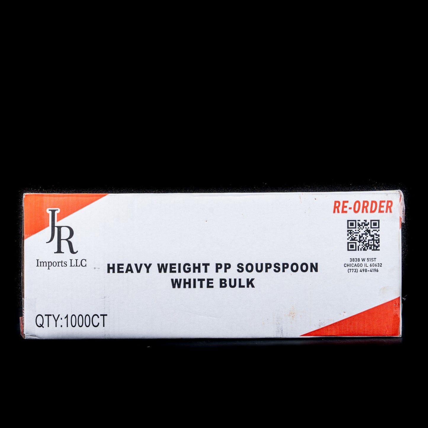 JR Imports Heavy Weight Soupspoon White Bulk 1000ct