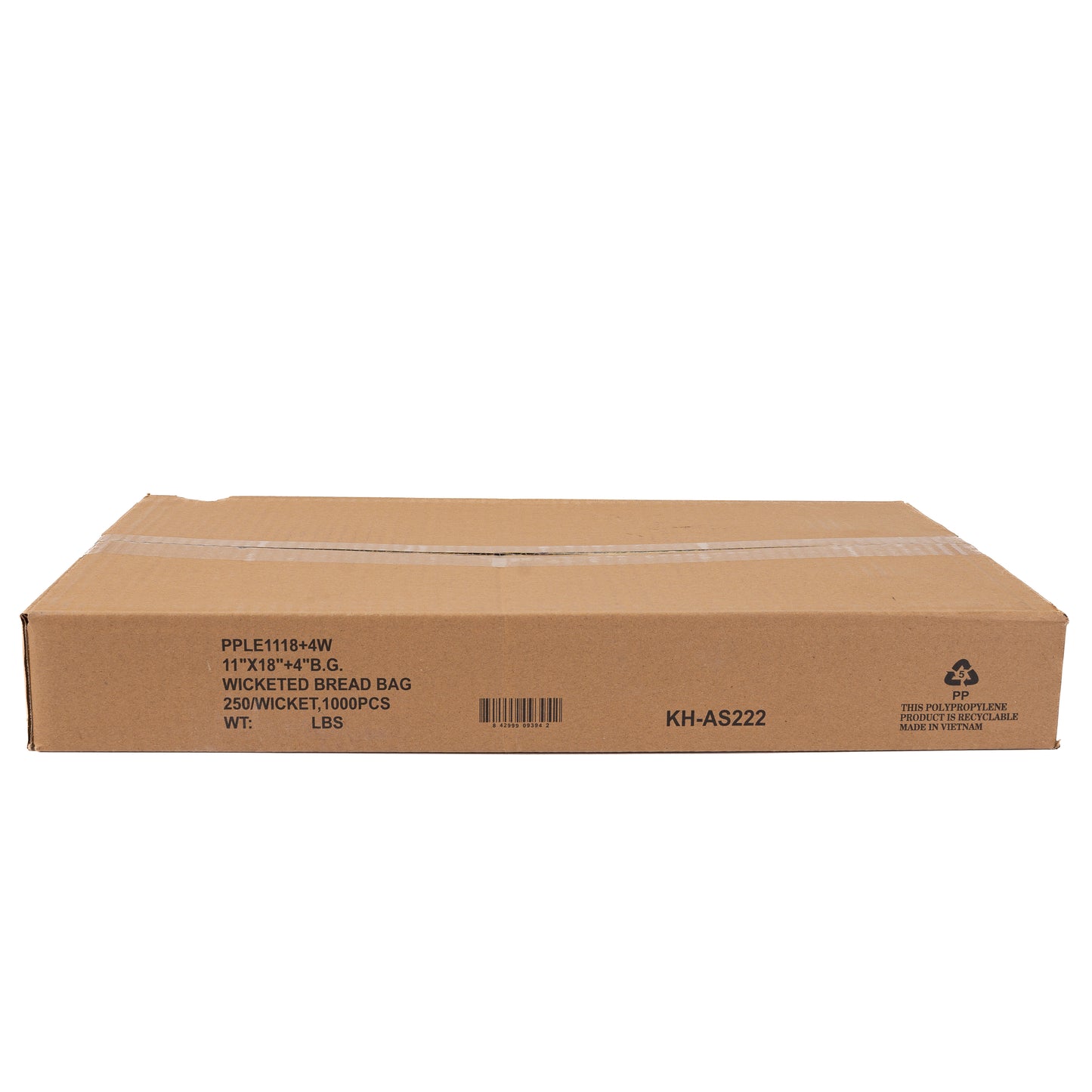 JR Imports 11 X 18 + 4 B.G. Wicketed Bread Bag 250/Wicket 1000pcs