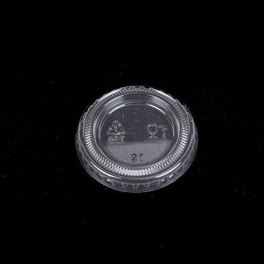 JR Imports 1oz Portion Cup Lid C512L Translucent 2500 pcs / Case