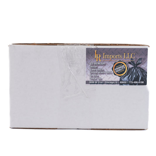 JR Imports Black Extra Heavy Duty Can Liner 38X58 100 pack 2 MIL