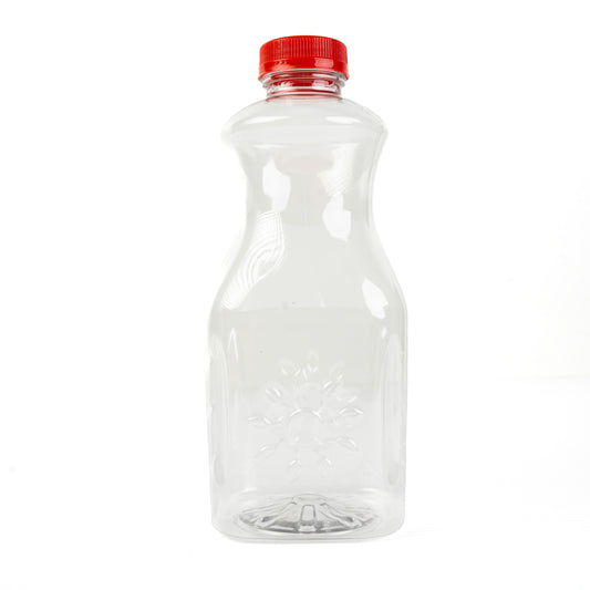 JR Imports Clear PET Plastic Square Juice Bottles