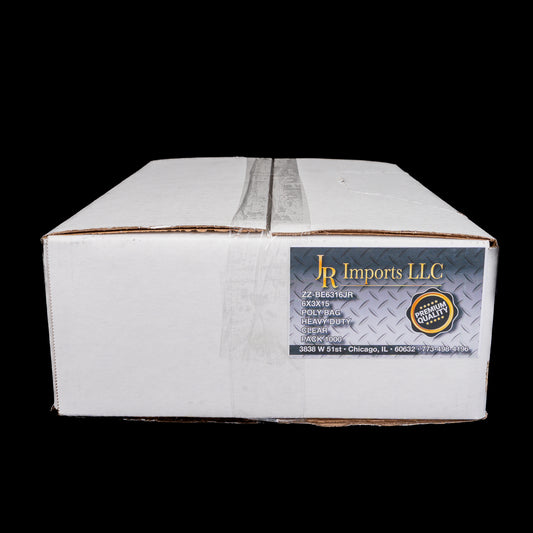 JR Imports Clear Poly Bag 6X3X15 2 MIL-1000
