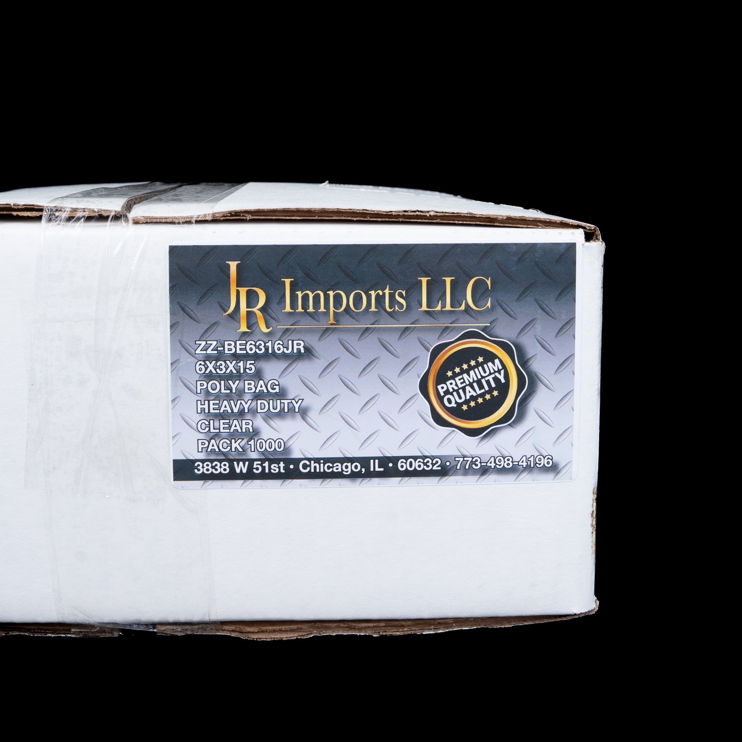 JR Imports Clear Poly Bag 6X3X15 2 MIL-1000