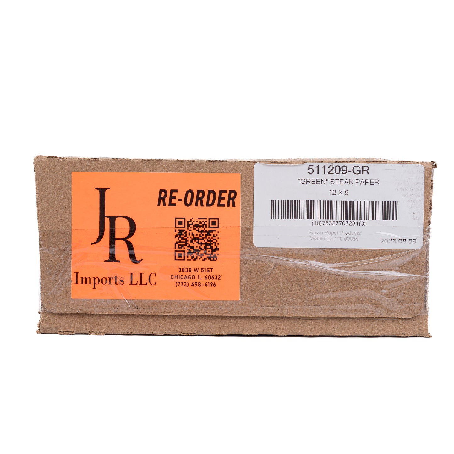 Brown Steak Paper Green Steak Paper 9X12 1000 Sheets 511209-GR