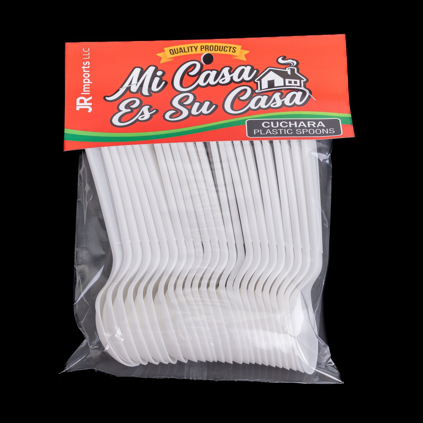 JR Imports Mi Casa Es Su Casa White Plastic Soupspoons 24ct