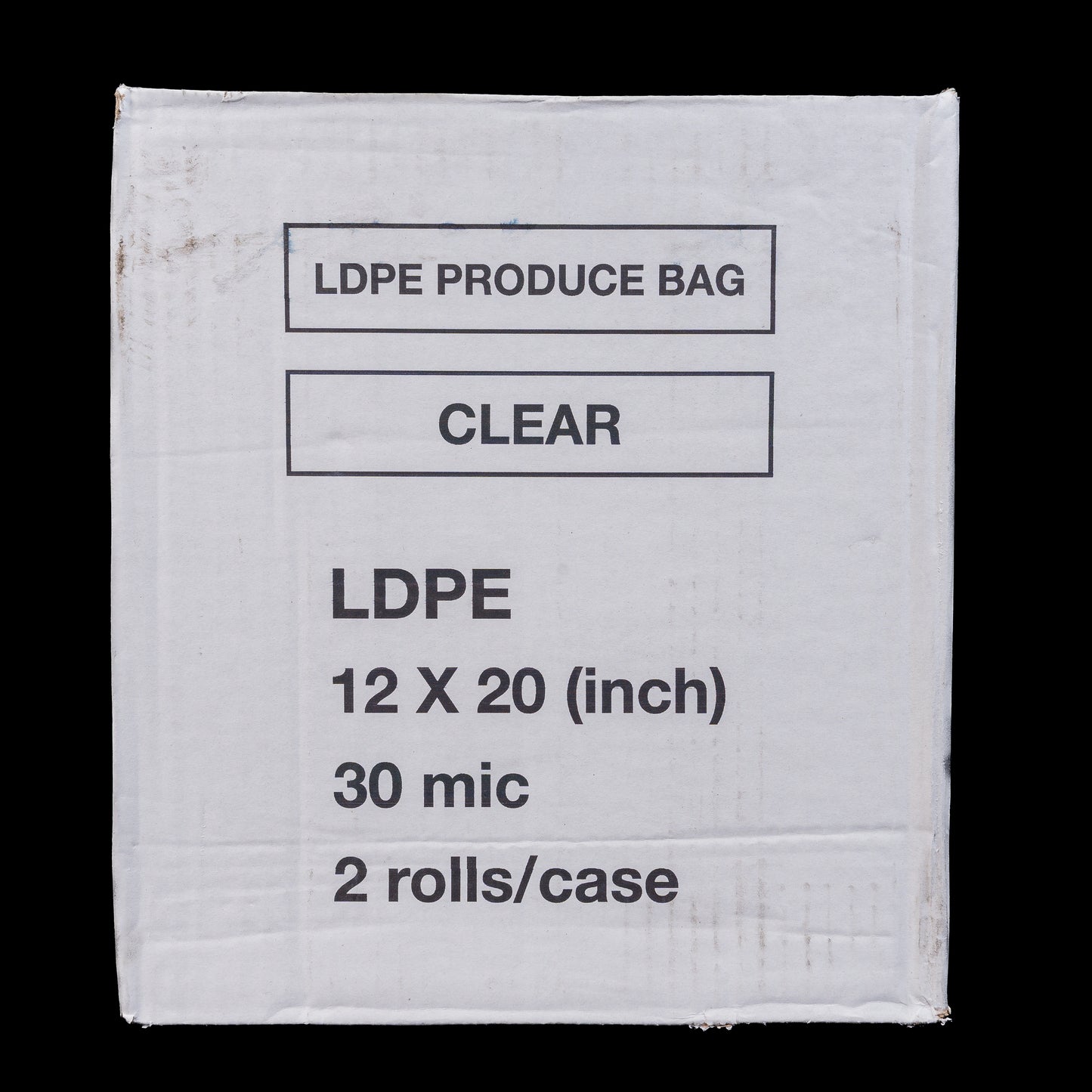 LDPE Produce Bag 12X20 Clear 30mics 2 Rolls/Cs