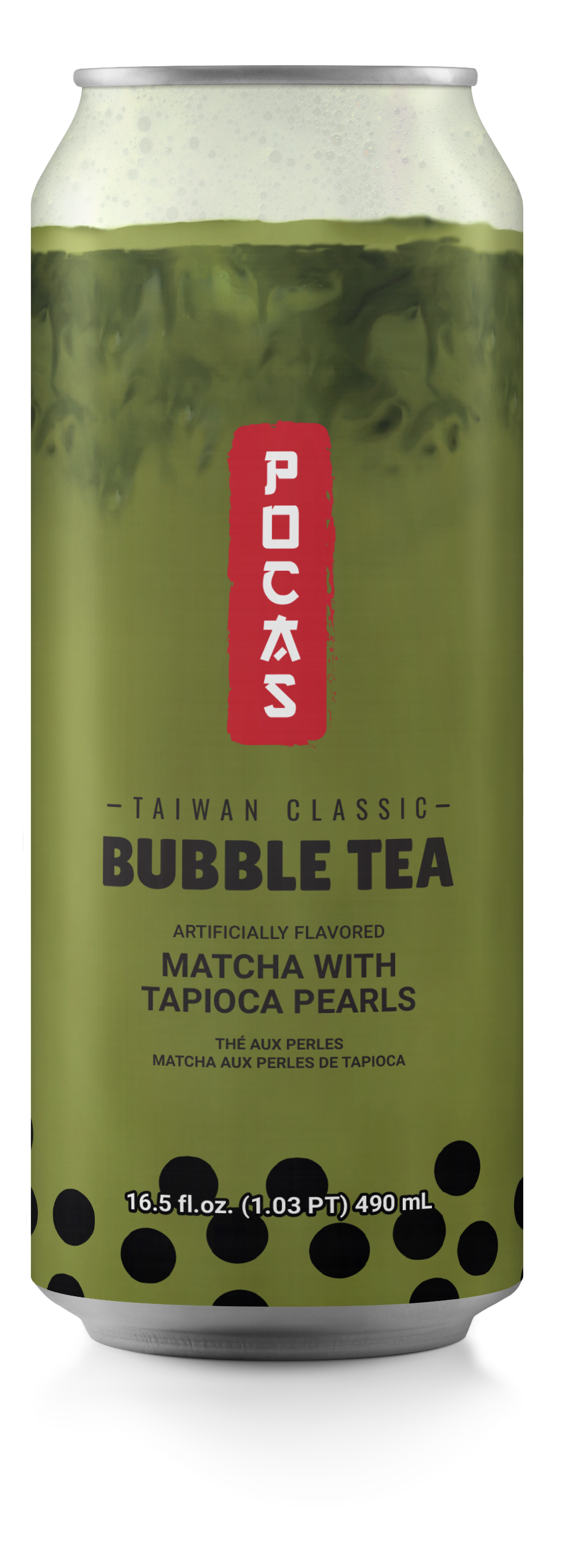 POCAS Bubble Tea Matcha Tapioca Pearls 490ml