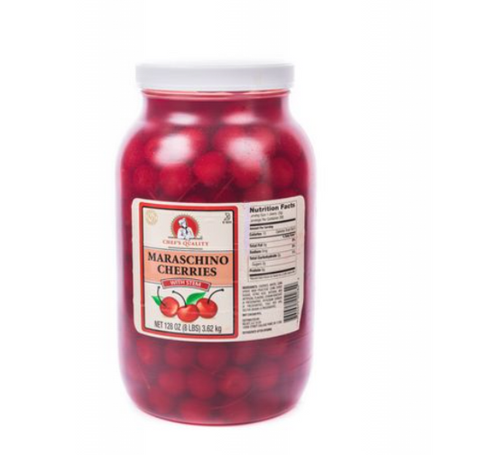 Chefs Quality Maraschino Cherries W/Stem