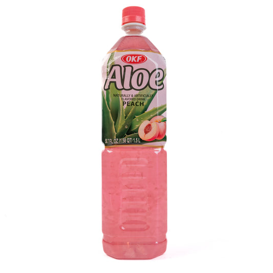 OKF Aloe Peach Naturally and Artificially Flavored Drinks 12/1.5 L