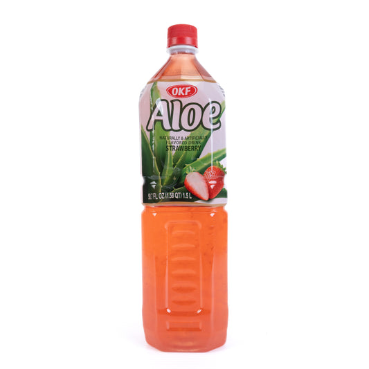OKF Aloe Strawberry Naturally and Artificially Flavored Drinks 12/1.5 L
