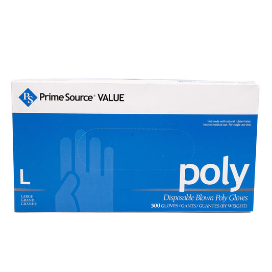 PS Prime Source Value Poly Clear Gloves Large 1X4