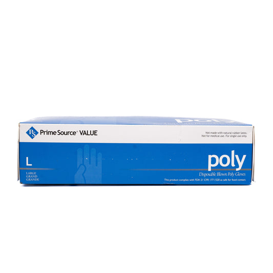 PS Prime Source Value Poly Clear Gloves Large 1X4