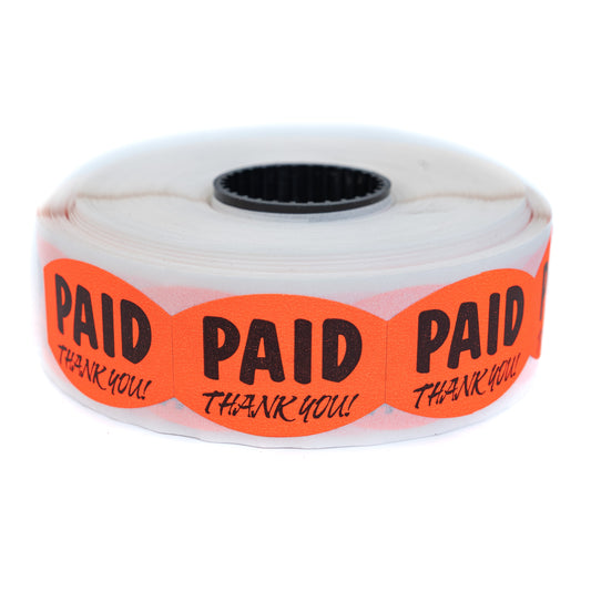 Price Labels Paid Thank You