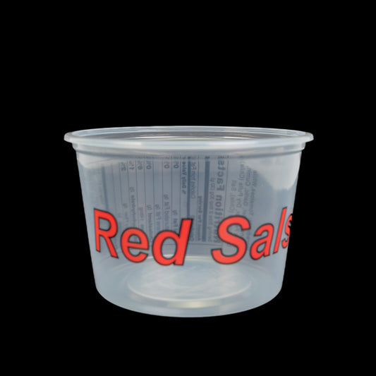 Placon Red Salsa Clear Plastic Container 16oz 500